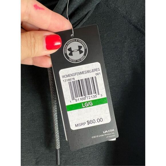 NWT Underarmour Womens Grey Pullover Size L - Picture 2 of 4